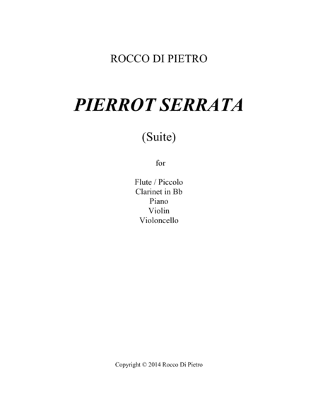 Pierrot Serrata Sheet Music