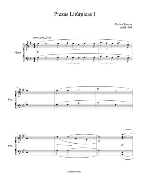 Piezas Litrgicas Sheet Music