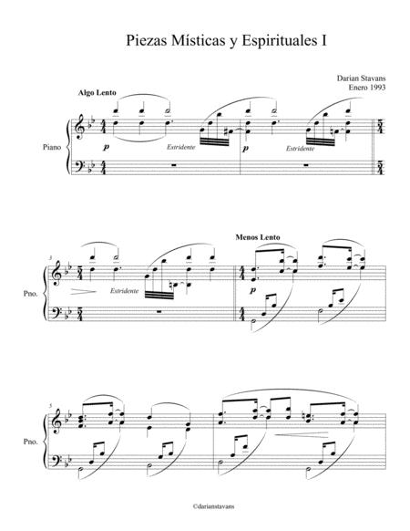 Piezas Msticas Y Espirituales Sheet Music