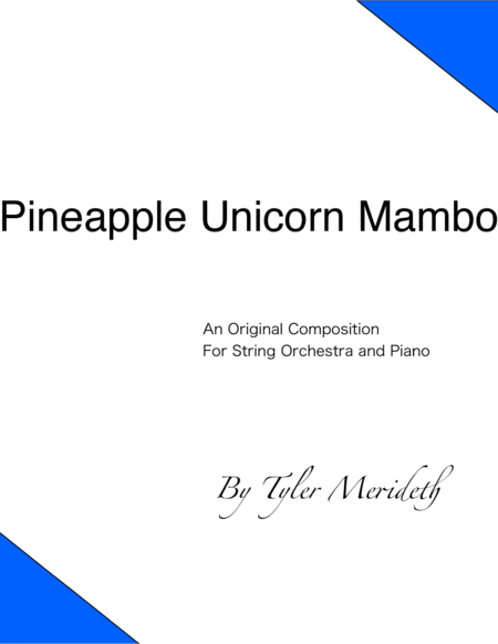 Pineapple Unicorn Mambo String Orchestra And Piano Sheet Music