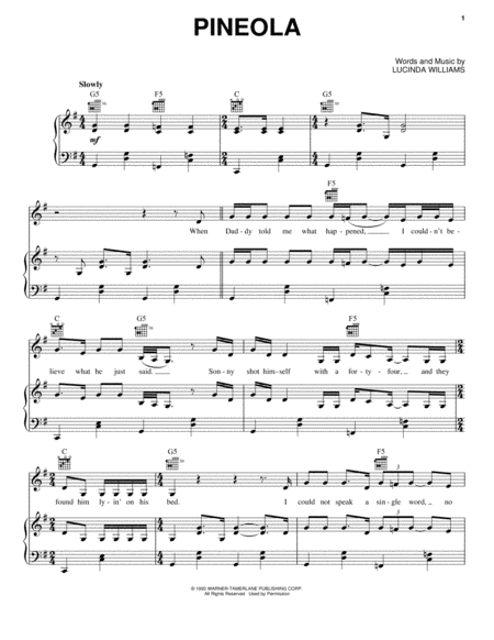 Free Sheet Music Pineola