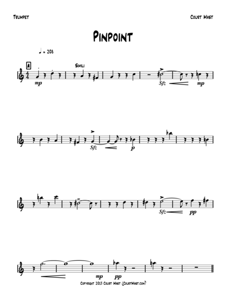 Pinpoint Trumpet Solo Sheet Music