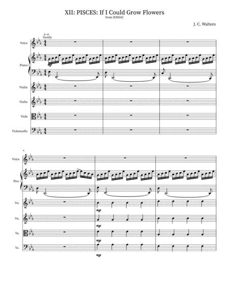 Pisces If I Could Grow Flowers Sheet Music