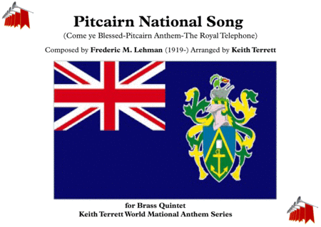 Pitcairn National Song Come Ye Blessed Pitcairn Anthem The Royal Telephone For Brass Quintet Sheet Music