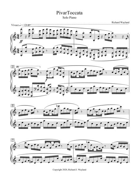 Free Sheet Music Pivar Tocatta