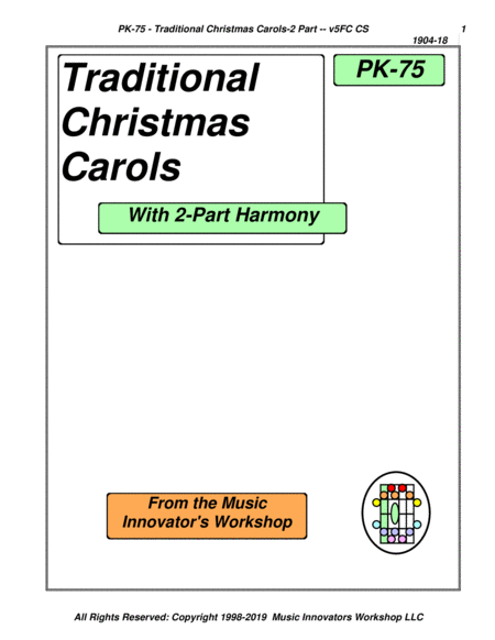 Pk 75 Traditional Christmas Carols Key Map Tablature Sheet Music