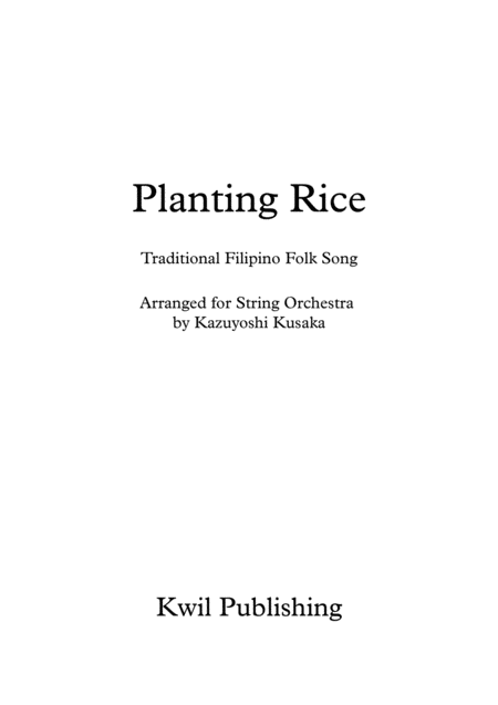 Planting Rice Is Never Fun Sheet Music