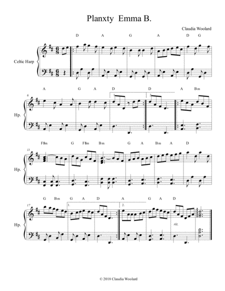 Free Sheet Music Planxty Emma B