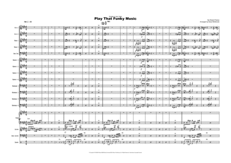 Free Sheet Music Play That Funky Music Vocal With Big Band Key Of E