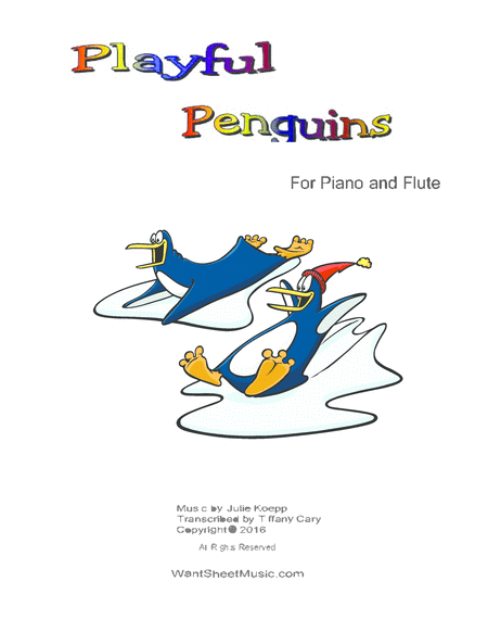 Playful Penguins For Piano And Flute Sheet Music