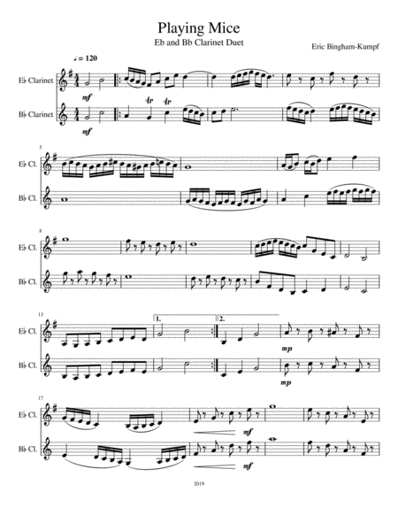 Playing Mice Sheet Music