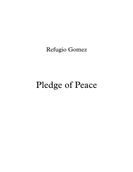 Free Sheet Music Pledge Of Peace