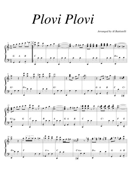 Free Sheet Music Plovi Plovi