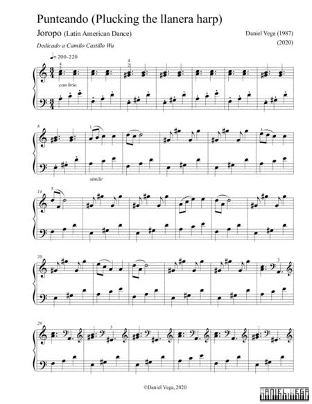 Free Sheet Music Plucking The Llanera Harp Punteando Joropo Latin American Dance