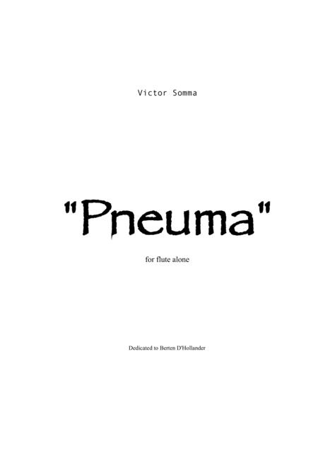 Pneuma For Flute Solo Sheet Music