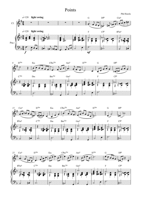 Points Clarinet Solo Sheet Music