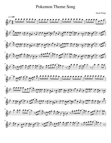 Pokemon English Theme Song Sheet Music