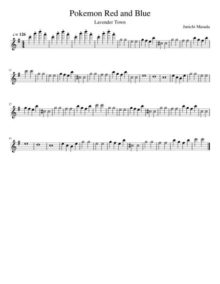 Pokemon Lavender Town Sheet Music