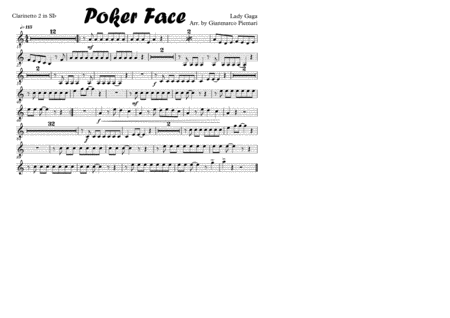 Free Sheet Music Poker Face With Double Trombones Graphic Solo And Drums Solo