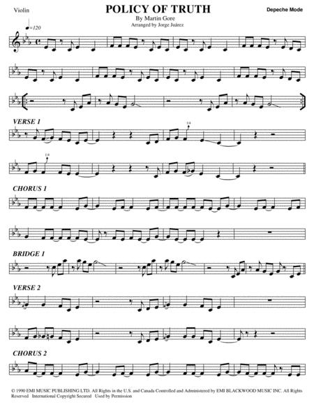 Policy Of Truth Violin Sheet Music