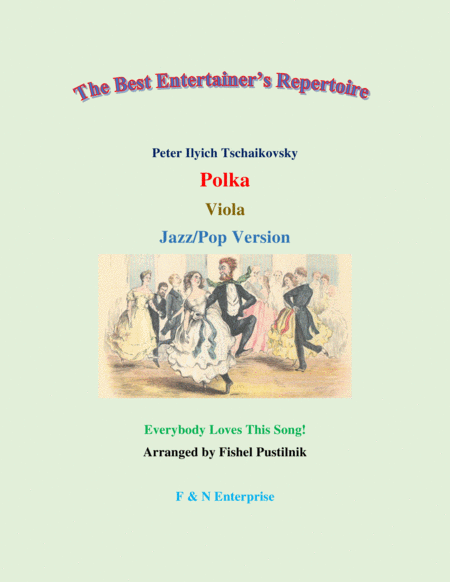 Free Sheet Music Polka By Tschaikovsky For Viola With Background Track Jazz Pop Version