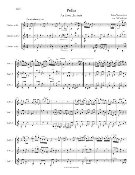 Polka For Clarinet Trio Sheet Music