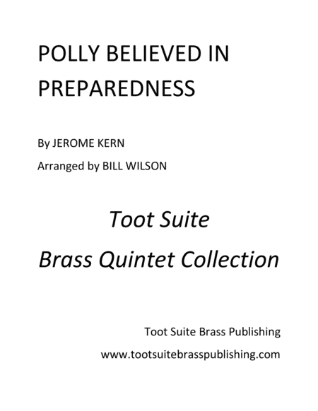 Polly Believed In Preparedness Sheet Music