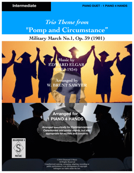 Pomp And Circumstance Theme Elgar Military March No 1 Piano Duet 1 Piano 4 Hands Sheet Music