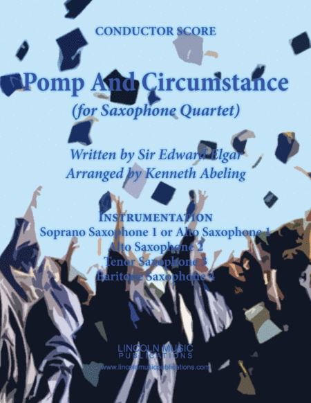 Free Sheet Music Pomp And Cirumstance For Saxophone Quartet Satb Or Aatb