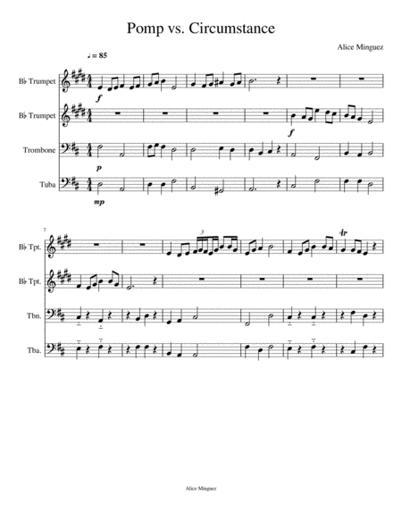 Free Sheet Music Pomp Vs Circumstance