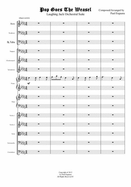 Free Sheet Music Pop Goes The Weasel Orchestra Version