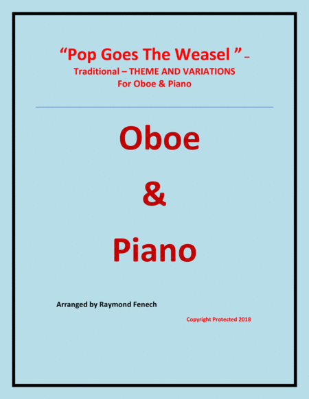 Pop Goes The Weasel Theme And Variations For Oboe And Piano Sheet Music