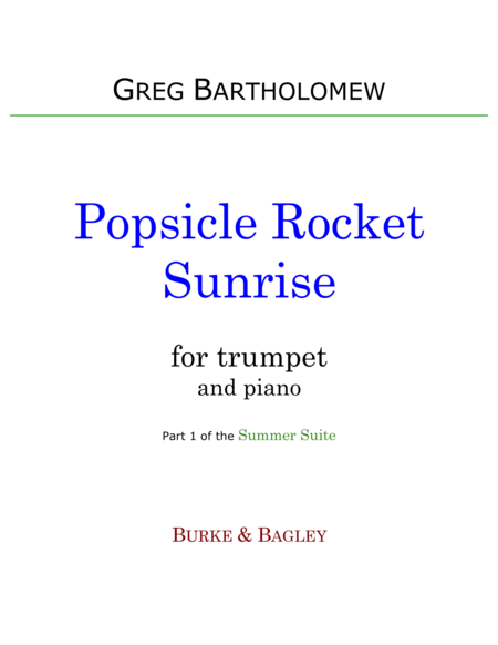 Free Sheet Music Popsicle Rocket Sunrise Trumpet Piano