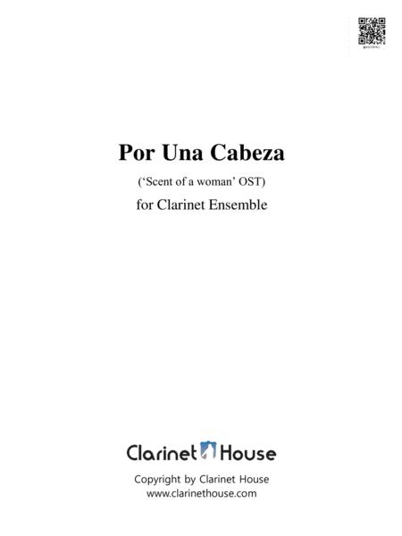 Por Una Cabeza Scent Of A Woman Ost For Clarinet Ensemble Sheet Music