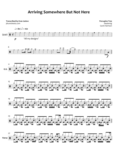 Porcupine Tree Arriving Somewhere But Not Here Sheet Music