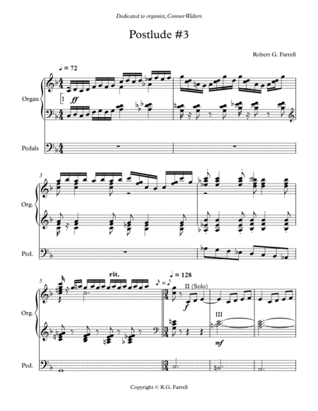 Postlude 3 Sheet Music