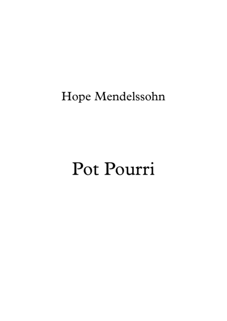 Pot Pourri Sheet Music