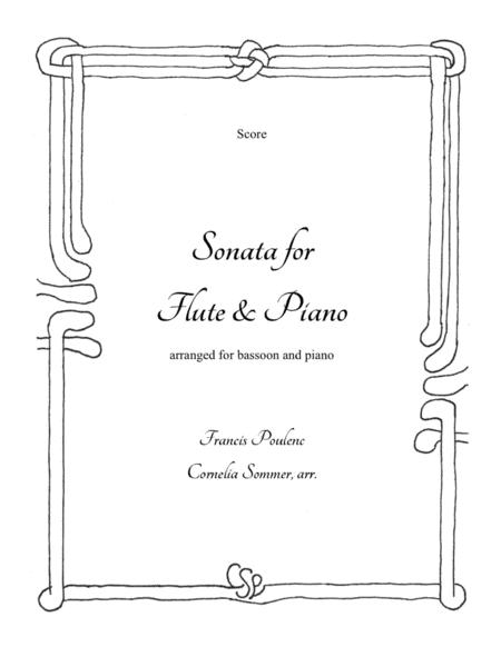 Poulenc Flute Sonata Arr For Bassoon Sheet Music