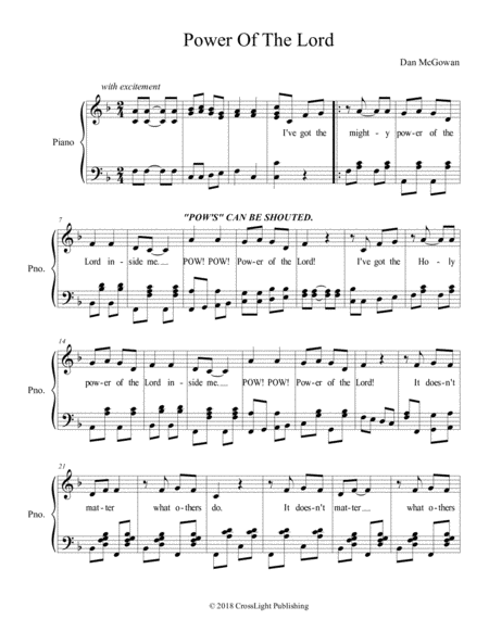 Power Of The Lord Sheet Music