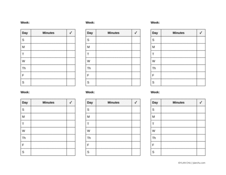 Practice Journal Log Tracker Sheets Sheet Music