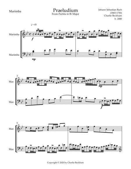 Praeludium For Two Marimbas Sheet Music