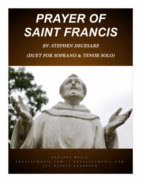 Free Sheet Music Prayer Of Saint Francis Duet For Soprano And Tenor Solo