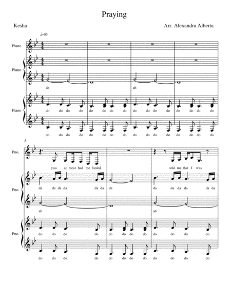 Free Sheet Music Praying