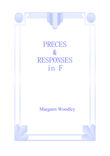 Preces Responses In F Sheet Music