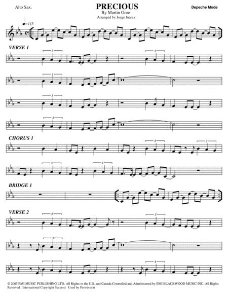 Precious Alto Sax Sheet Music