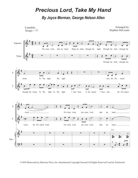 Precious Lord Take My Hand Duet For Soprano And Tenor Solo Sheet Music