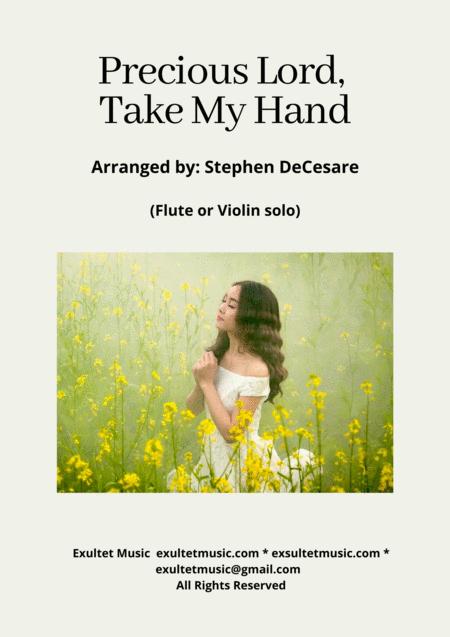 Free Sheet Music Precious Lord Take My Hand Flute Or Violin Solo And Piano