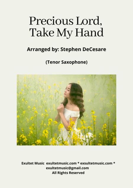 Free Sheet Music Precious Lord Take My Hand Tenor Saxophone And Piano