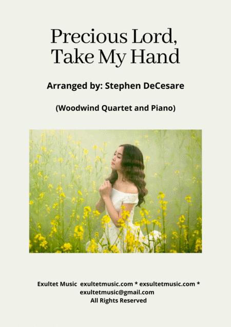 Free Sheet Music Precious Lord Take My Hand Woodwind Quartet And Piano