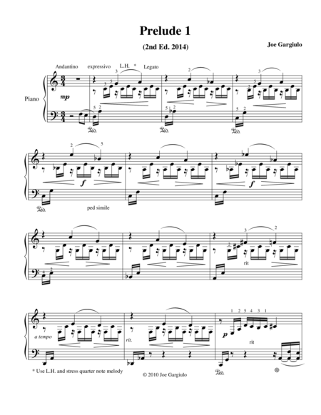 Prelude 1 Sheet Music